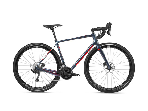 Rower gravel ACCENT FREAK CARBON GRX szaro-czerwony