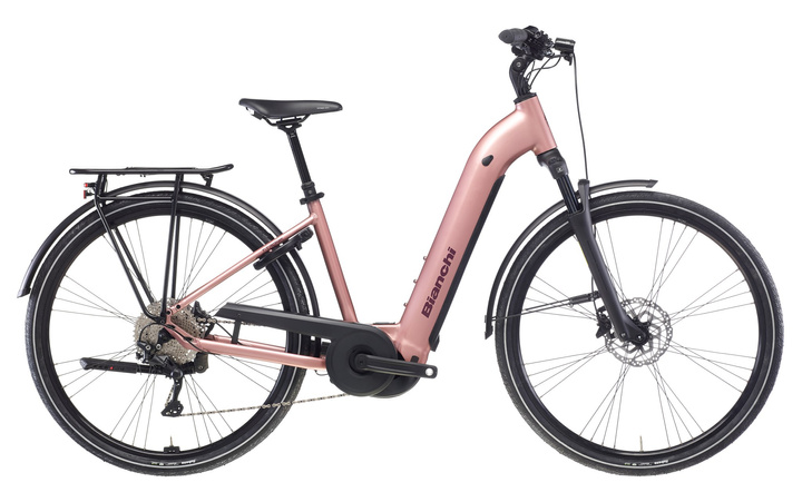 Rower BIANCHI  T-TRONIK C 8.2 DEO10 BOSCH PL   Rose Metallic / Bordeaux Full Matt